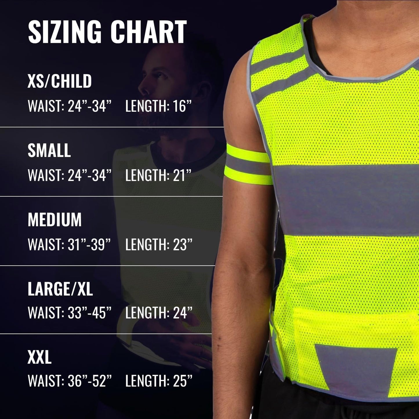 Mesh Reflective Vest with Inside Pocket - High Visibility Reflective Running Safety Vest Straps for Men Women & Kids