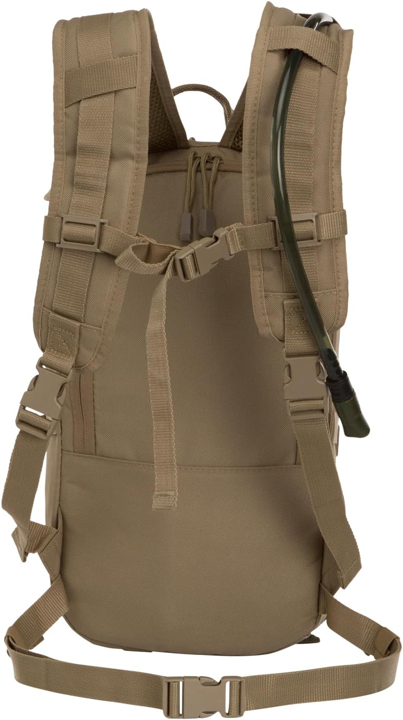 Surge Tactical Hydration Pack Military Backpack with MOLLE System | Survival Bug Out Bag | 22L Storage Capacity + 3L Reservoir (Digital Sand)