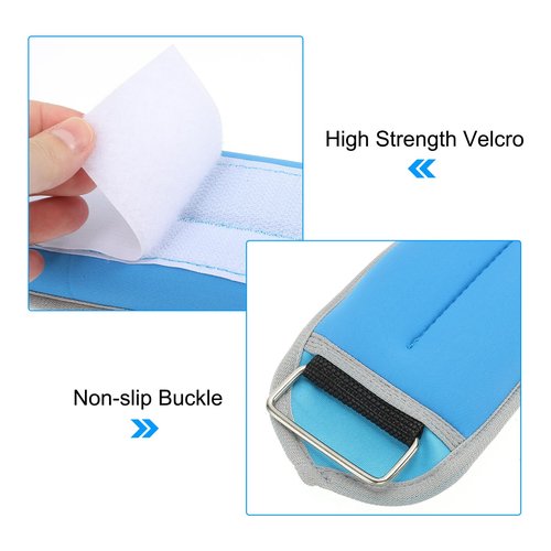 PATIKIL Ankle Weights 1lbs, Wrist Weights Adjustable Leg Weights Sets for Women Men Aerobics Gym Yoga Walking Running, Blue