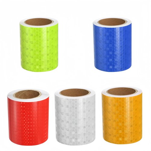 SUKOUSRAM Reflective Stickers 2 Inch x 10 Ft High Visibility Waterproof Self Adhesive Caution Warning Safety Tape Reflector for Bicycles Motocycles Trucks Trailers Cars,2 Roll of Yellow