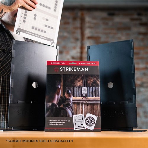Strikeman 2-Target Expansion Pack: Naval Warfare & Dartboard Set – Dry-Fire Laser Training System That’s Great for Indoor Target Shooting Practice