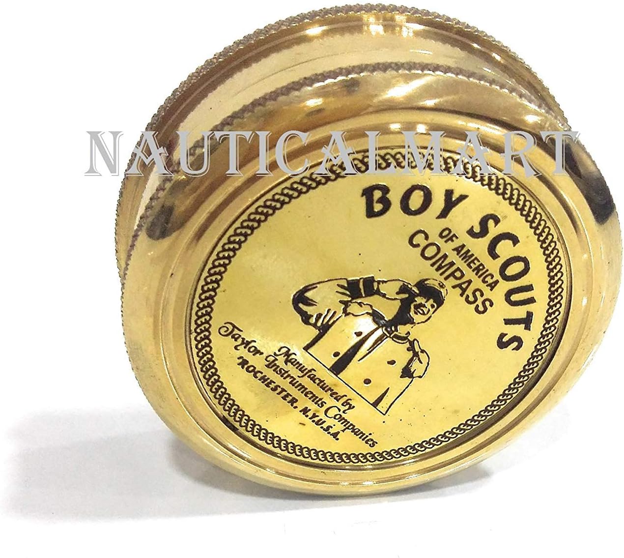 NauticalMart So You Can Always Find Your Way Back Home Brass Compass with Famous Scripture Quote Engraved with Leather Case for, Anniversary, Loved Ones, Son, Father, Love, Partner, Spouse, Fiancé
