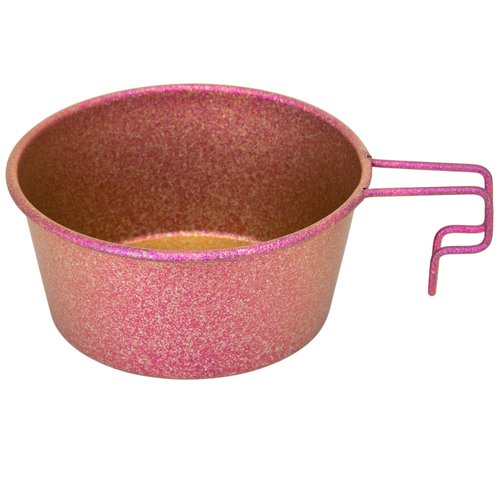 TiTo Titanium 500ML Titanium Sierra Cup Bowl with Handle Portable Lightweight Cookware for Outdoor Camping, Hiking, Backpacking, Picnic, BBQ Kitchen Tableware (rose)