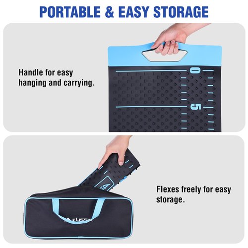 FLISSA 33" Non-Slip Fish Fillet Mat with Storage Bag, Portable & Durable Fish Cleaning Mat, Measuring Scale for Easy Filleting, Cleaning, and Cutting, Ideal Fishing Gift