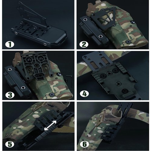 Tourniquet Holder with Qls Kit System, for Quick Locking Drop Flex Adapter/Mid-Ride Universal Belt Loop with Drop Leg Platform Polymer Leg Shroud Attachment Tactical Extension Holsters (Right)