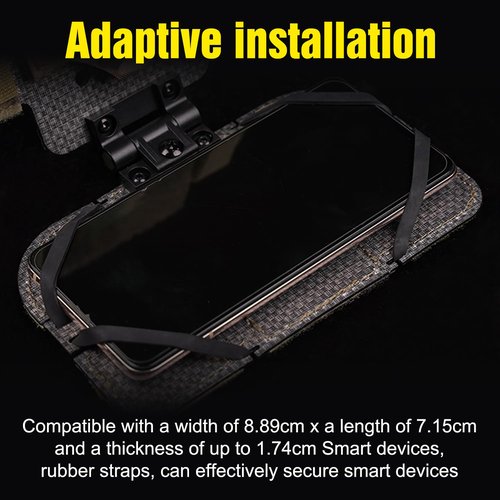 Zhongren Tactical Plate Carrier MOLLE Vest Phone Holder Universal Cell Phone Chest Mount Pouch Adjustable Foldable Navigation Phone Board Attachment for 4.7"-6.7" Outdoor Sports Military (Camo)