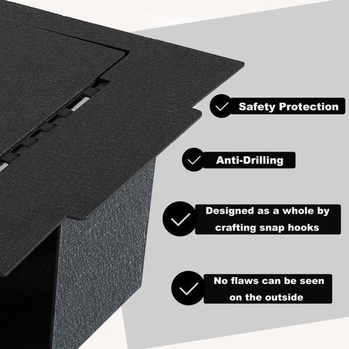 Center Console Safe Vault - KEREN Console Gun Safe Box Compatible with Ford Escape 2020-2025, for Ford Bronco Sport 2021-2024. 4 Digit Combination Lock with Key