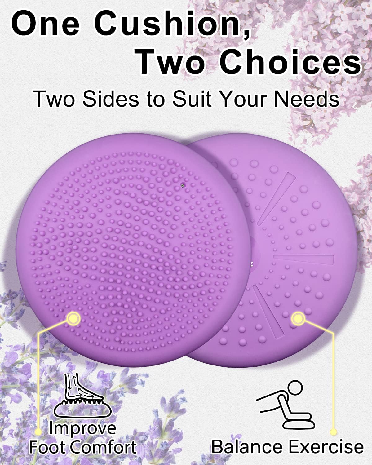 Tumaz Wobble Cushion - Wiggle Seat to Improve Sitting Posture & Stay Focused for Sensory Kids, Balance Disc to Core Strength & Flexible Seating [Extra Thick Balance Board, Pump Included Wobble Board]