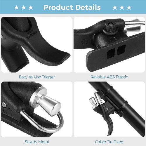 4 PCS Cannon Surf Fishing Trigger Casting Aid, Sea Fishing Cast Cannon Triggers, Marine Fishing Rod Trigger Clamps Finger Protect Aid