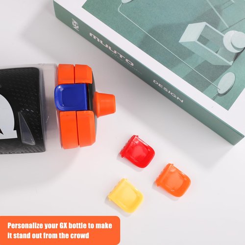 4pcs Replacement Lid Clips for Gatorade GX, Plastic Bottle Clamps Reliable Bottle Mouth Fastener Bottle Clasps Buckle Compatible with Gatorade 30oz GX Bottle(Red, Orange, Blue, Yellow)
