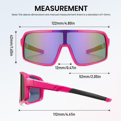 Cyxus Kids Sports Sunglasses Polarized UV400 Protection Youth Baseball Sunglasses for Boys Girls Cycling Softball