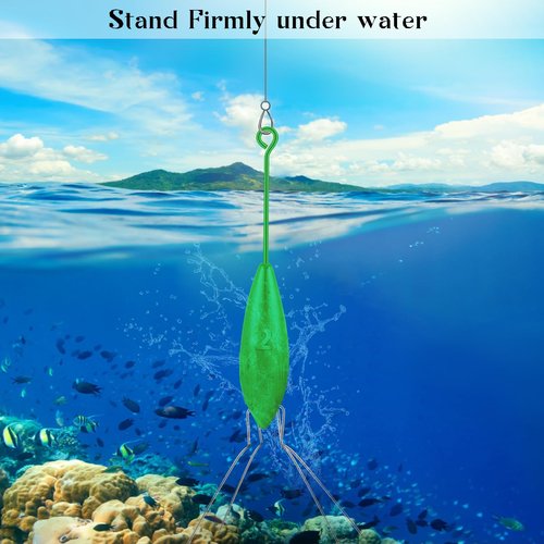 5 Pcs Sputnik Sinkers Surf Fishing Weight, Heavy-Duty Long Tail Fishing Weights Saltwater Surf Casting Sinkers,Fishing Weights Sinkers Spider Weights Surf Casting Sinkers（Green-2oz）