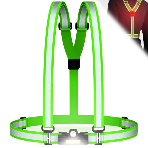 Coorattyes LED Reflective Vest,Light Up Running Vest,Led Vest,Light Vest for Running at Night,Lighted Running Vest,Running Lights for Runners