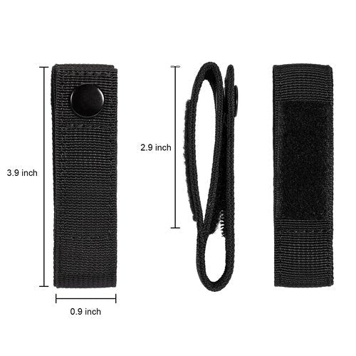 KENOBEE 2-Pack Handcuff Strap Holder with Snap Closure for Duty Belt, Nylon Belt Keeper Quick-Release Clip Hook for ASP Handcuff，Law Enforcement Police Accessories