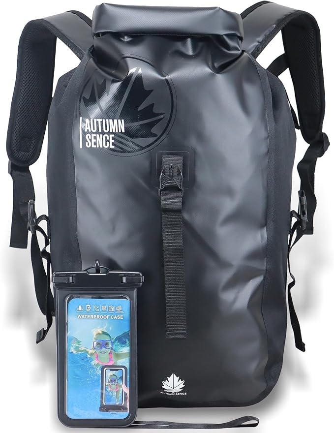 Dry Bags Waterproof Backpack, Waterproof backpack for boating,Floating,hiking, camping and other outdoor activities 25L.(Black)