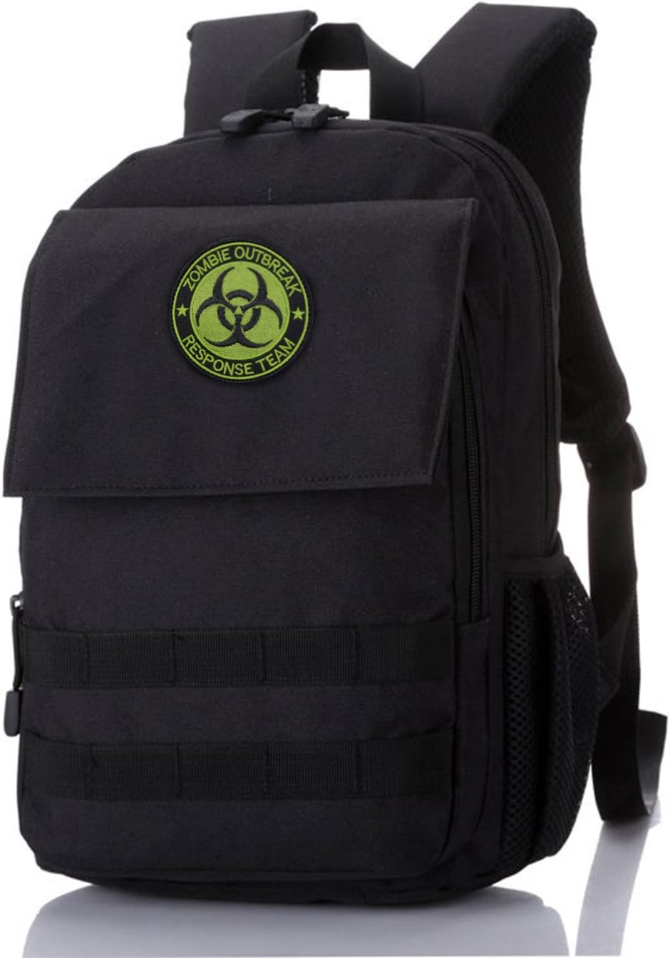 Zombie Outbreak Response Team Patch Biohazard Patches Embroidered Applique Hook&Loop Patch Tactical Patch(Black+Green)