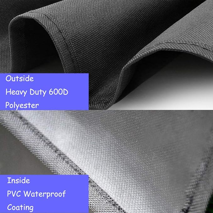 Heavy Duty Waterproof Grill Cover for Char-Griller Duo 5050/5650 Double Play with Side Fire Box