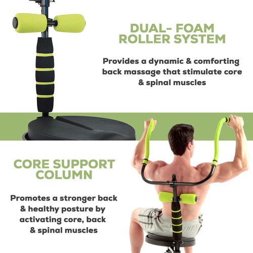 AB DOER 360 Fitness Machine System with 6pk Massage Roller Provides An Abdonimal And Muscle Activating Workout with Aerobics to Burn Calories