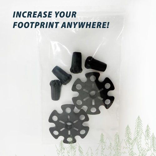 Trekology Trekking Pole Accessory Set – Bundle Tips for Concrete & Flat Roads – Durable Replacement Tips for Hiking Poles, Walking Sticks & Trekking Poles (4Tips & 2Snow Baskets)