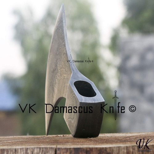 Damascus Axe Head - Viking Axe Head Only, Camping Hatchet Head for Making Wood Splitting Axe for Wood Cutting Axes and Hatchets 3007