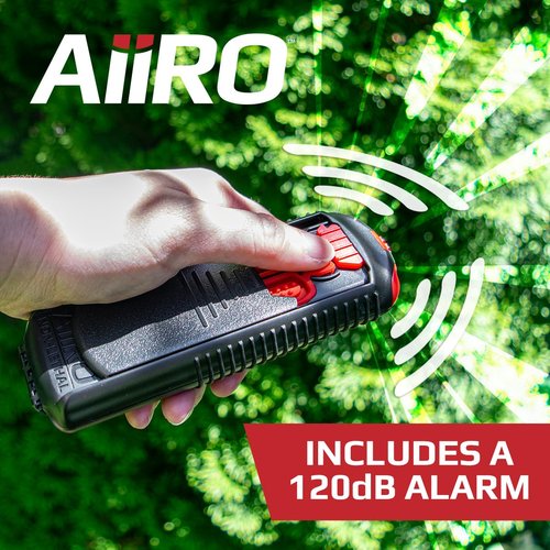 HERO AiiRO Non-Lethal Defense Aerosol Gel - Self Defense Weapon with 120dB Alarm, Pocket-Sized for Concealment, Easy Reload, Long-Lasting Effects - No Permit - Non-Lethal Gun Alternative - Charcoal