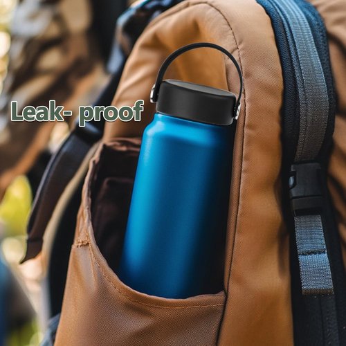 2 Pcs Replacement Lid Compatible with Hydro Flask 12 16 18 20 32 40 64oz Water Bottle, Lid Compatible with Hydro Flask and Other 2.44" Wide Mouth Bottles (Black)