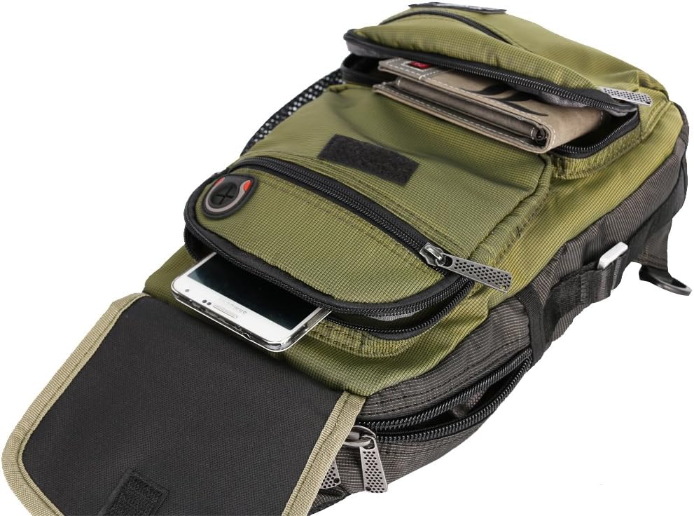 Sling Bag Chest Shoulder Backpack Crossbody Multipurpose Daypack For Men Women Black