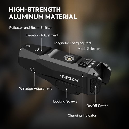 VOTATU 1600 Lumens Light Laser Combo for Pistol, Rechargeable Green Laser and Flashlight with Adjustable Rail Keys, Compact Weapon Light with Laser Beam