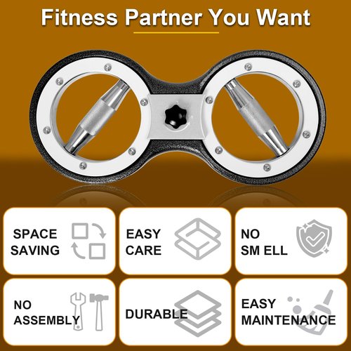 Zakle Rotator Burn Machine, 8-12LB Rotating Arm Exercise Equipment with Adjustable Resistance 360 Degree Rotating Grips, Spinning Arm Machine Grips Forearm Trainer (12LBS)
