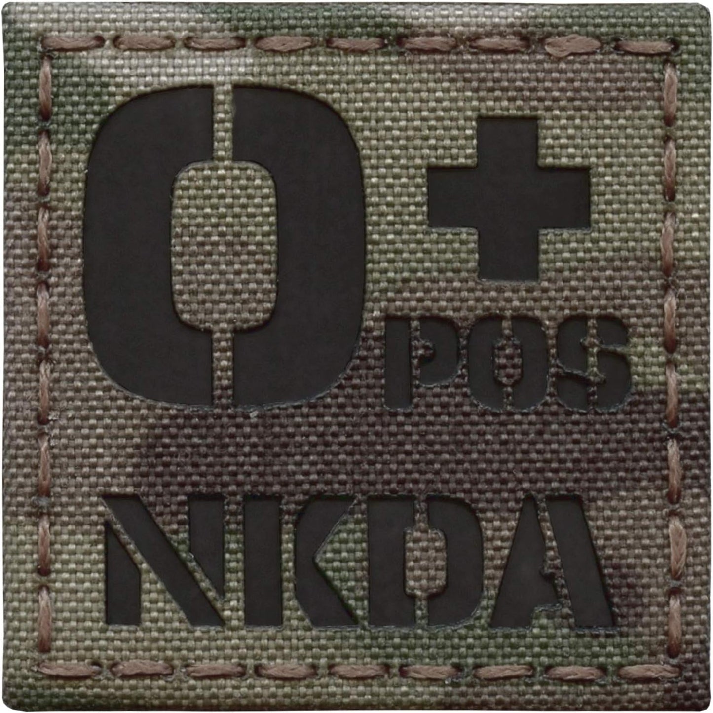 OPOS NKDA O+ Blood Type 2x2 Tactical Morale Fastener Patch (Coyote Brown)