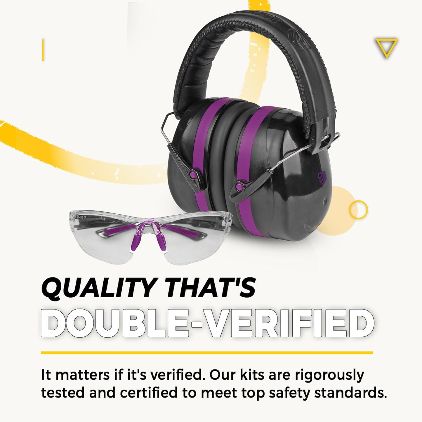 TradeSmart High-Performance Earmuffs for Shooting Range & Shooting Eye Protection Glasses + Firearm Confidence Course