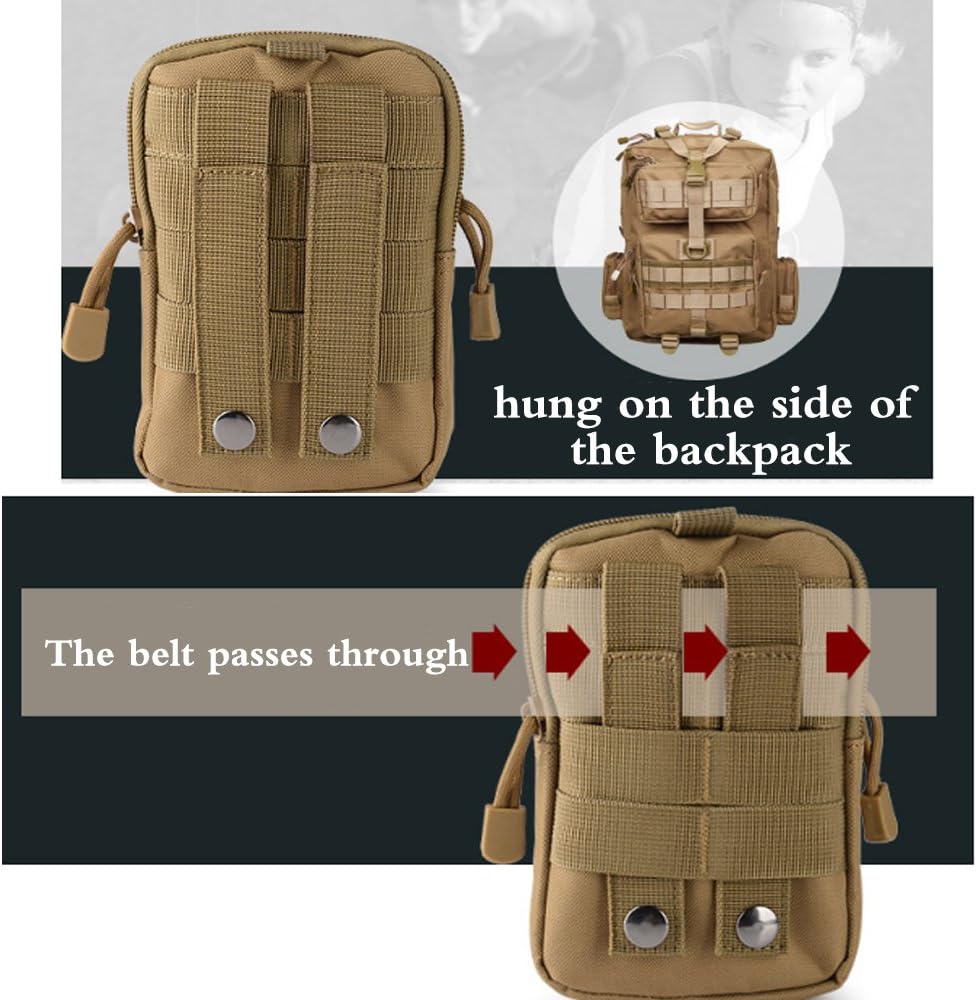 Small Multi-Purpose Poly Tool Holder EDC Pouch Waist Bag Military Nylon Utility Tactical Molle Pack Camping Hiking Pouch