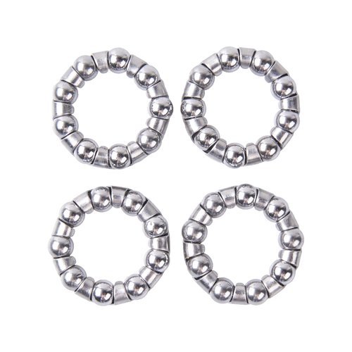 4 Pcs Bike Ball Bearing for Bottom Bracket,Bike Crank Ball Bearing Retainer,1/4" x 9 Balls,Bearing OD 1.14in,ID 0.75in