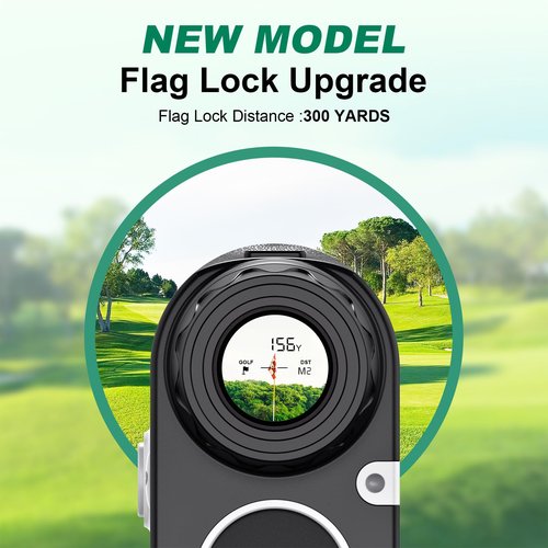 Veetop Golf Rangefinder with Slope Switch,1200 Yards & 7X Magnification,Flag Pole Locking,Slope Measurement, Magnetic Mount,Fast Focus Laser Range Finder for Precise Distance Measurement
