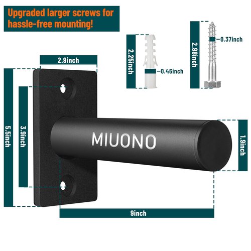 MIUONO Weight Plate Holder and Barbell Holder Bundle