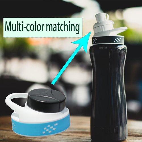 ziHenryDa 3 pcs Lid for Cirkul Water Bottle,Lid Compatible with Cirkul Bottle，Lid Applicable to for Cirkul Bottle of (Black/White/Blue)
