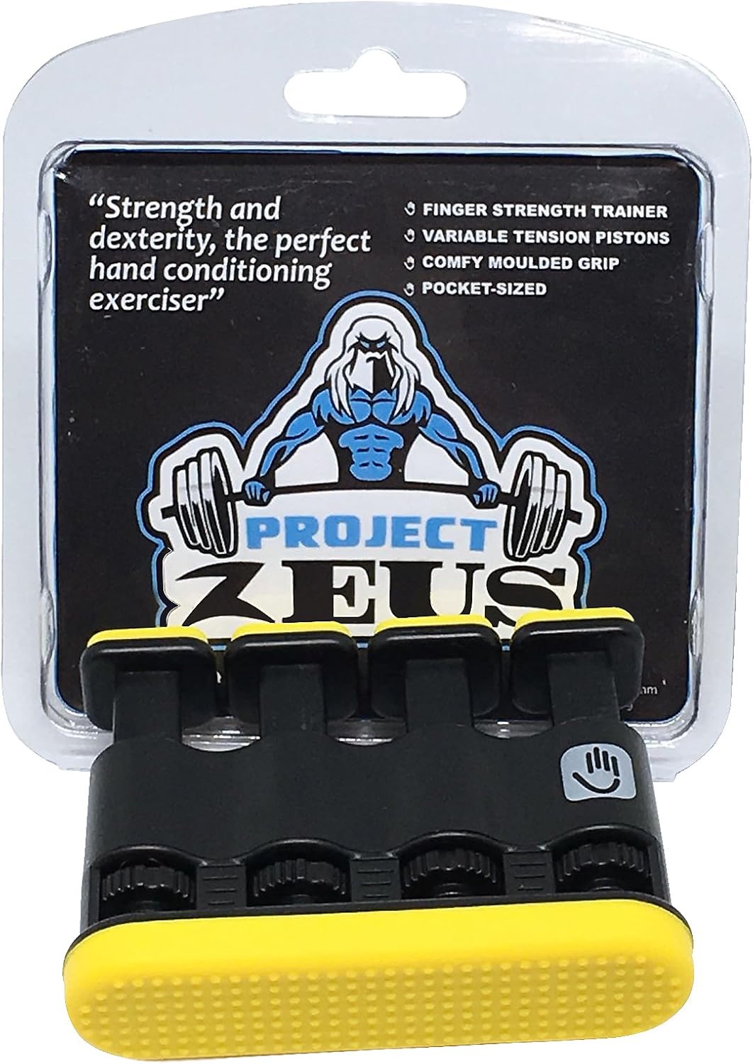 THE FINGER BLITZER - adjustable finger strength trainer and grip exerciser – the ultimate lower resistance hand conditioning rehab and therapy device, practice aid and instrument warm-up tool