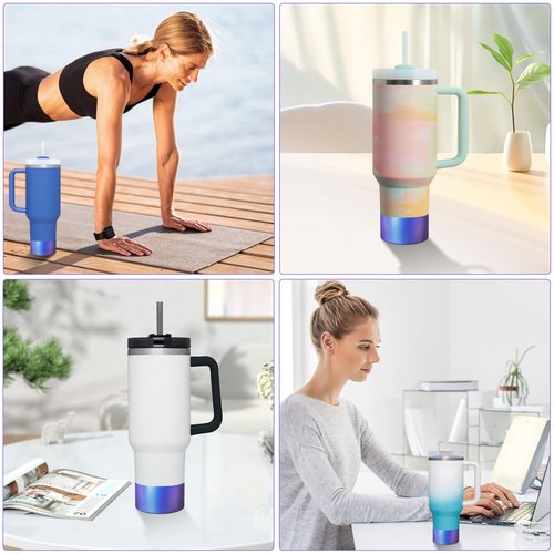 ZWIN Chameleon Gradient Matte Luster Silicone Boot,Silicone Boot Sleeve,Water Bottle Boot Compatible with 12-40oz & Water Bottle and More Bottles with 2.8-3in Base(Sapphire Blue)
