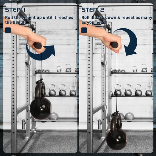 Wrist Forearm Roller Strengthener Exerciser：Forearm Blaster Forearm Roller Grip Strength Training with Anti-Slip Handles