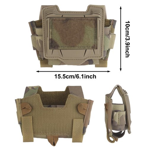 Tactical Helmet Battery Pouch Counterweight Pouch Helmet Battery Pack Balance Weight Bag with Hook&Loop