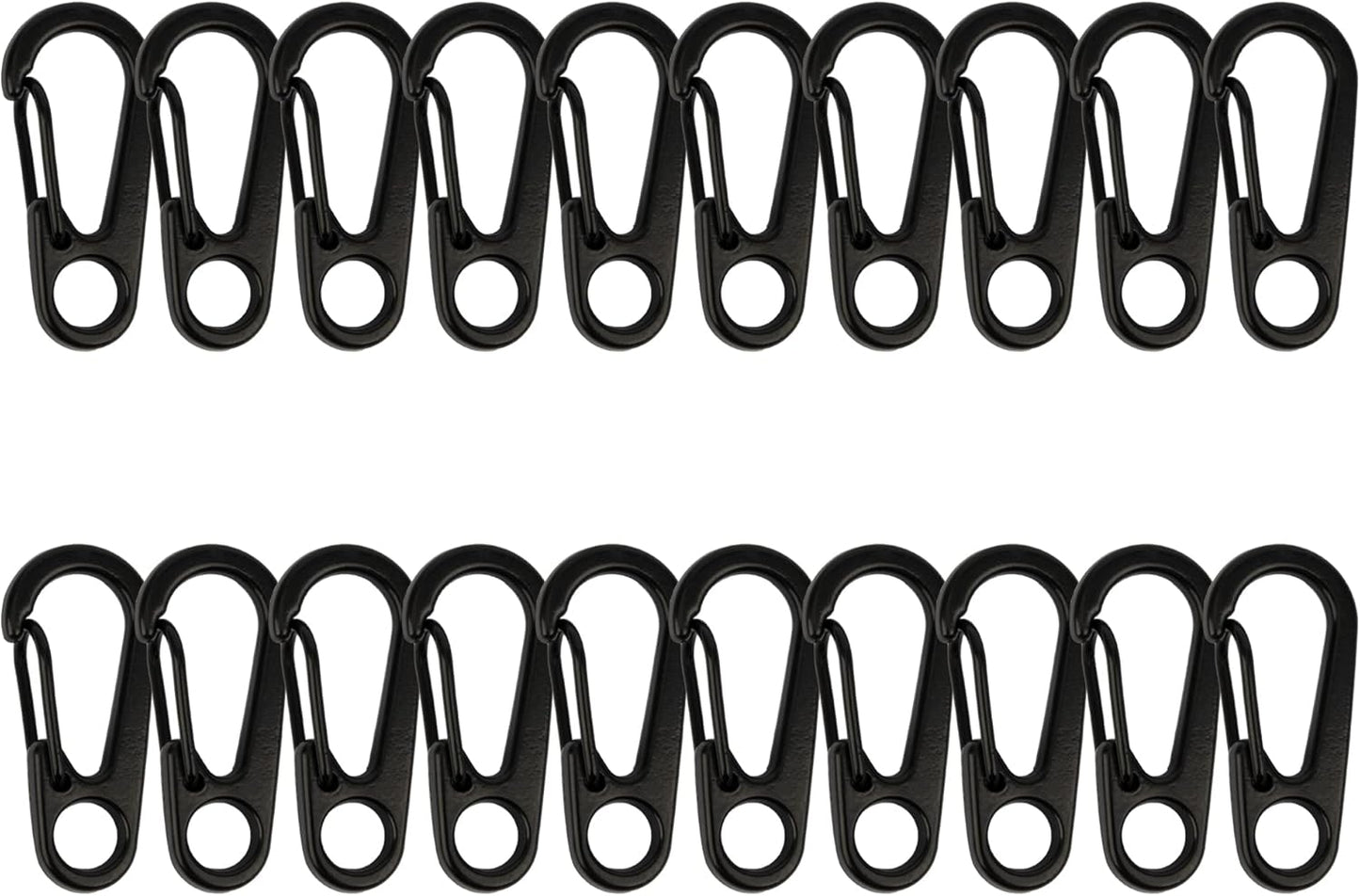 SWATOM Small Mini Carabiner Clip Tiny Spring Snap Hook Keychains Micro Carabiners for Paracord EDC Alloy Key Rings Outdoor Hiking Fishing Camping Backpack Accessories