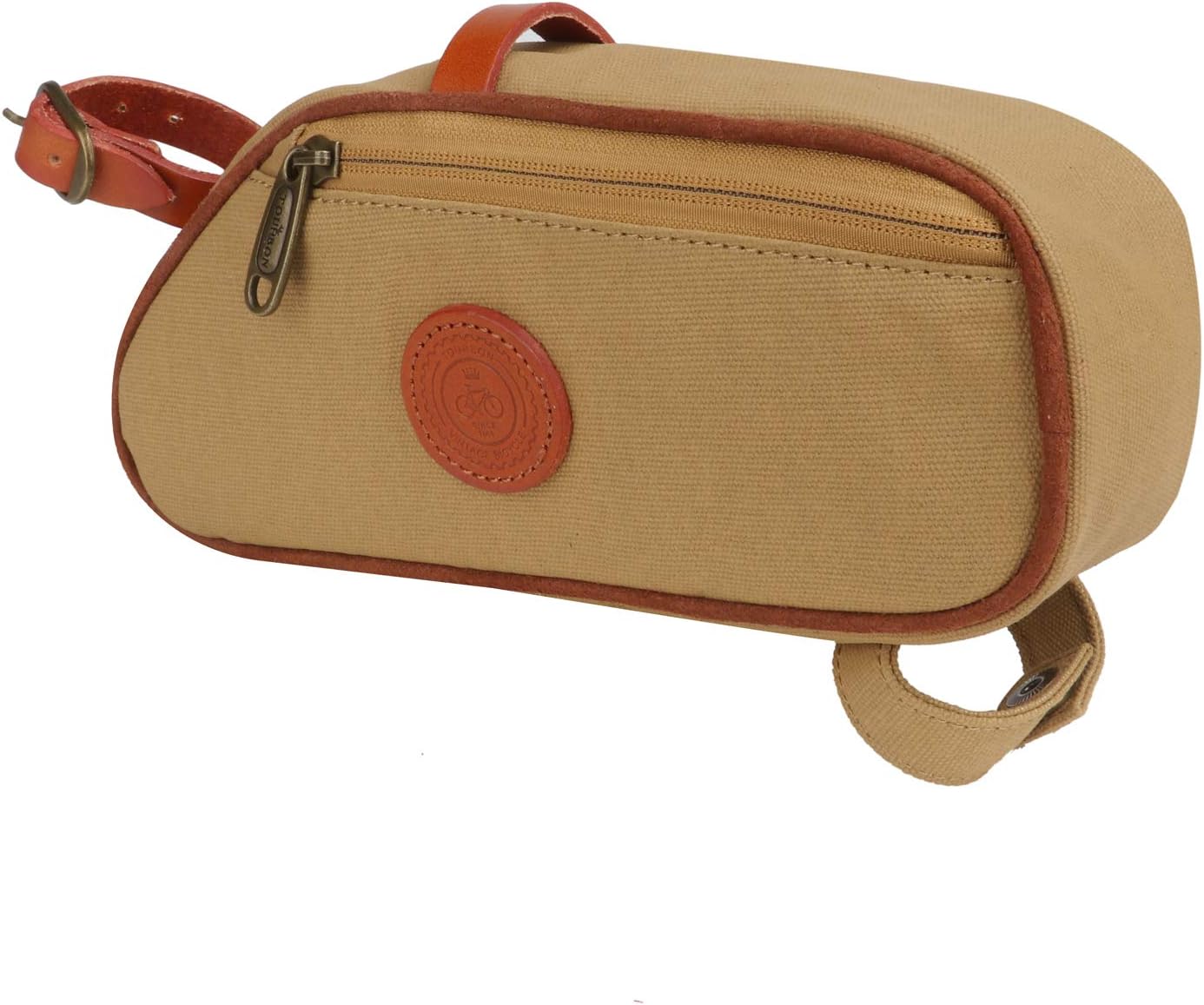 TOURBON Canvas Cycling Pouch Bicycle Frame Triangle Bag Bike Under Top Tube Bag Corner Storage