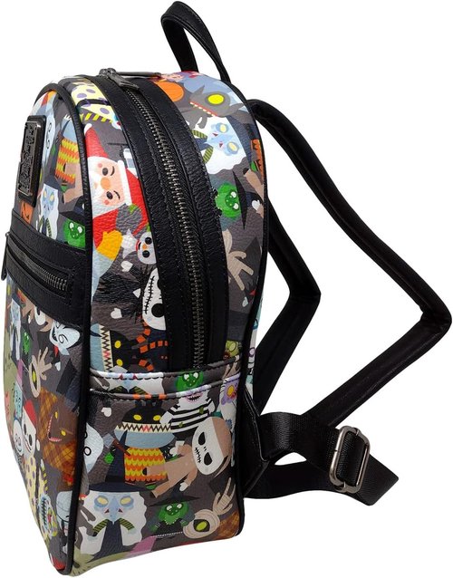 Loungefly Nightmare Before Christmas NBC Chibi Character Mini Backpack (One Size, Multi)