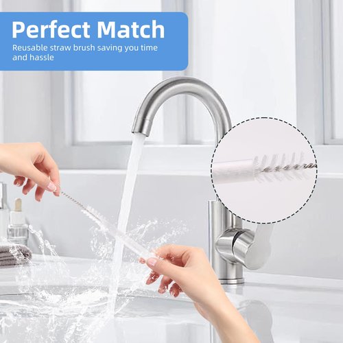 UXIETIN 3 Pack Water Bottle Cleaner Kit for owala 24oz/32oz/40oz,owala Brush and Straw Cleaner, Straw Cleaner Compatible with owala Water Bottle,owala Accessories