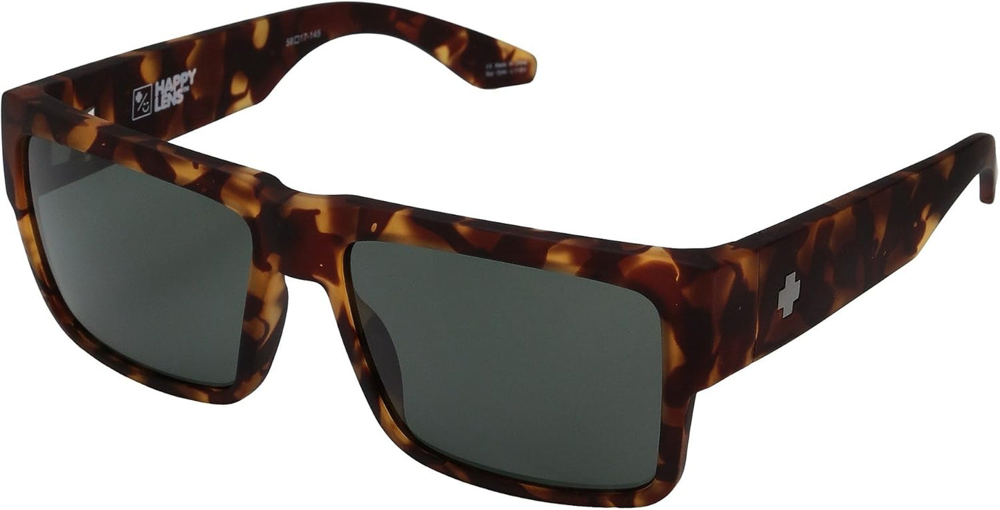 SPY Cyrus Sunglasses Soft Matte Tort with Happy Grey Green Lens 58mm