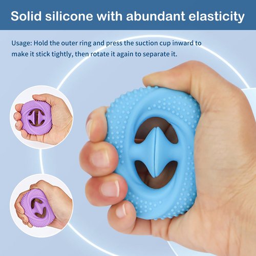 SooGree Hand Grip Strengthener (2 Pack) - Finger Exercisers - Silicone Rings for Muscle Strengthening (Color*2)
