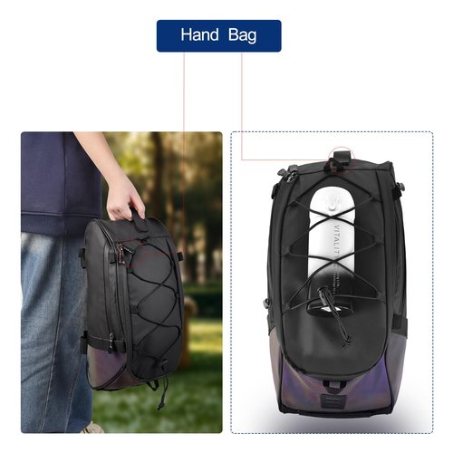 Instellar Bike Rear Rack Bag 8L Large Capacity Waterproof Bike Rack Storage Bag for Road and Mountain Bikes, Bike Trunk Bag Bike Panniers for Cycling