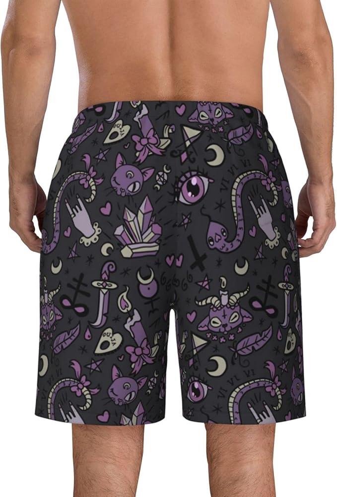 Mens Swim Trunks with Mesh Lining,Quick Dry Swimsuit Board Shorts Beach Pants Swimwear Bathing Suits