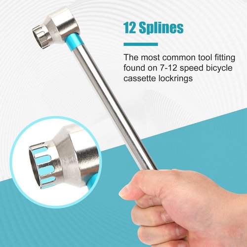 P Polerden FR-5.2H-Upgraded Cassette Removal Tool, one-Piece Cassette Grommet Tool, Cassette Tool with Handle, Compatible with Shi-Mano, SR-AM, Sun-Race, Sun-Tour, Chris King Suitable for Cyclists