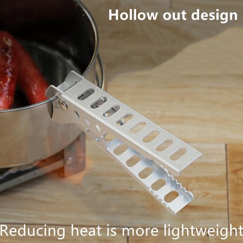 Malijnxin Camping Pot Gripper and Lifter, Strong Grip Camping Cookware Anti-Scald Pan and Bowl Holder for Safe Handling of Hot Cookware, Ideal for Home and Outdoor Camping Cookware